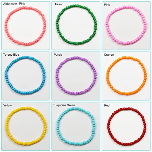 Bala&Fillic Raibow Clear Color 4mm Seed Beads About 1200pcs/100Grams in Bag, 6/0 Glass Craft Beads for Making Bracelet and Necklace (Raibow Clear) - color: Raibow Clear -4mm