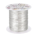 BENECREAT 24 Gauge 87 Yards Tarnish Resistant Silver Wire Jewelry Beading Wire for Beading Wrapping and Other Jewelry Craft Making - color: Silver, size: 24 Gauge