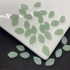 100 Pcs 11 x 18mm Czech Glass Leaf Beads Leaf Shape Crystal Charms Pendants Jewelry Making Beads Charms for Bracelets Necklace Earring AB Color - color: Ab Color