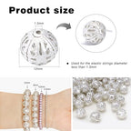 TOAOB 100pcs 12mm Silver Filigree Hollower Ball Beads Round Metal Loose Spacer Beads for DIY Crafts Bracelets Necklaces Earrings Jewelry Making - color: Silver, size: 12mm