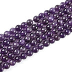6mm Natural Amethyst Beads Round Gemstone Loose Beads for Jewelry Making (60-62pcs/strand) - color: Amethyst, size: 6mm