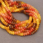 BONNY BOXX 1 Strand Natural 5 * 8mm Yellow Shade Rondelle Beads, Natural Abacus Disk Stone Beads Loose Spacer Gemstone for DIY Bracelet Necklace Jewelry Making - color: Yellow Shade, size: 5*8MM
