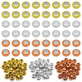 90pcs Slider Beads 8mm Stopper Beads with Rubber Inside Brass Silicone Slider Beads Adjustable Slider Clasps for DIY Bracelets Necklaces Jewelry Making(2mm Hole,3Colors) - color: Gold,silver,rose gold