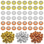 90pcs Slider Beads 8mm Stopper Beads with Rubber Inside Brass Silicone Slider Beads Adjustable Slider Clasps for DIY Bracelets Necklaces Jewelry Making(2mm Hole,3Colors) - color: Gold,silver,rose gold