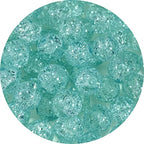100pcs Crackle Glass Beads 10mm Round Crystal Glass Spacer Crafts Beads for Jewelry Making Necklace Bracelet Earrings DIY Crafts(Light Blue) - color: Light Blue, size: 10mm