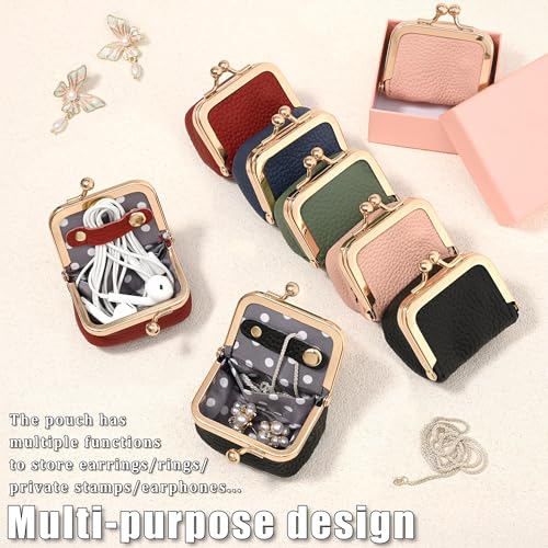 Zivyes Mini Jewelry Box Travel Small Coin Purse Organizer Case Genuine Leather Tiny Size (black 2.9 inches long) - color: black 2.9 inches long
