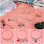 Sofier 542pcs Bangle Bracelet Making Kit DIY Jewelry Making Kit and Supplies Expandable Charm Bracelets Pendants Plier Set Toy Art Craft Gift for Girl Teen Women Adult - color: Multiple