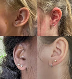QWALIT Piercing Taper Threadless Insertion Tool - Titanium Labret Pin 16g, 18g, 20g - color: E1 - Gold Straight 20g/18g/16g 6mm(1/4")