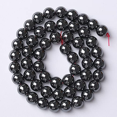 103pcs 4mm AAA Black Hematite Beads Natural Stone Gemstone Round Loose Beads for Jewelry Making DIY Bracelets - color: Black Hematite, size: 4mm