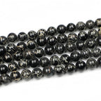 MJDCB 6mm Black Imperial Jasper Gemstone Beads Round Loose Stone Bead for Jewelry Making Bracelets Necklaces - color: Black Imperial Jasper, size: 6mm