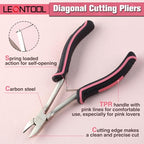 6-Inch Long Reach Diagonal Cutters Mini Long Diagonal Cutting Pliers Side Cutters Pliers Small Wire Cutters for Jewelry Making, Long Reach Pliers Working In Tight Spaces, Pink Tool for Women - style: Diagonal Cutting Pliers