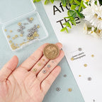 UNICRAFTALE 80pcs 3/4/5/6/8mm Stainless Steel Spacer Beads Metal Flower Shape Spacer Caps Half Round Bead Caps for Bracelet Jewelry Making - size: 3-6mm