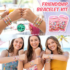 Kenning 24 Set Friendship Bracelet Making Kits Glow in The Dark Letter Beads DIY Jewelry Supplies Colorful Various Beads Set Personalized Bracelet for Wedding Birthday Gift Craft Wrapped