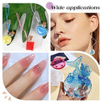 PH PandaHall 8640PCS Resin Bubble Beads, 12 Colors Round Glass Seed Beads Mini Iridescent Crystals for Resin Crafting and Nail Arts Jewelry Making, 0.43mm - color: 12 Colors