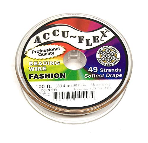 Accuflex Beading Wire Copper .019 Inch 49 Strand 100 Feet