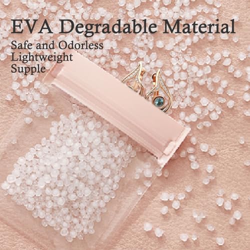 30 PCS Clear Plastic EVA Anti Tarnish Jewelry Storage Bags, Zip Ziplock Jewelry Pouches for Selling & Gift, Little Mini Travel Organizer for Ring Earing Chain Bracelet (M) - size: M(2.7"*3.9")
