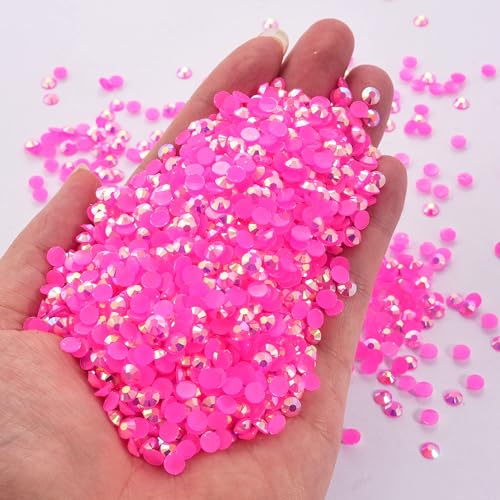 Blinginbox 50000pcs Flatback Rhinestones,Resin Non Hotfix Rhinestones Large Quantity Wholesale for Crafts DIY Creative Design,Clothes,Makeup,Nail Art (2mm=0.08", Lt.Rose AB) - color: Lt.Rose AB, size: 2mm=0.08"