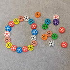 100pcs Football Polymer Clay Spacer Beads for Women Jewelry Making DIY Bracelet Necklace Hair Clip Accessories (Football) - color: Football