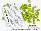 Czech 50-Piece Glass Beads, 6x9mm, Teardrop Olive Green - color: Olive Green