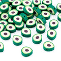 Mega Pet 50Pcs Avocado Polymer Clay Beads Handmade Green Avocado Slice Clay Beads Clay Fruit Spacer Beads 11.5x9mm for DIY Bracelet Necklace Earring Jewelry Making - color: Avocado Slice