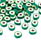 Mega Pet 50Pcs Avocado Polymer Clay Beads Handmade Green Avocado Slice Clay Beads Clay Fruit Spacer Beads 11.5x9mm for DIY Bracelet Necklace Earring Jewelry Making - color: Avocado Slice
