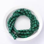 Natural Malachite Cylinder Tube Beads 10x14mm 38cm/str Loose Semi Gemstone Stone Beads for Making Bracelets Necklace - color: Malachite