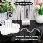 0.8 mm Stretchy Bracelet String, 2 Rolls Durable Elastic String, Clear Bead Cord for Bracelets, Necklaces, Beading, and Jewelry Making (200 m) - size: 0.8 mm