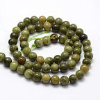 About 64pcs Round Taiwan Jade Beads Strands,6mm Dark Green Loose Spacer Beads, Crystal Stone for Necklace Earrings Jewelry Making, Hole: 1mm