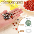 PATIKIL 6mm Indian Agate Beads, 200 Pcs Round Natural Gemstone Beads Smooth Stone Beads Turquoise Genuine Stone Beads for Bracelet Necklace Jewelry Making DIY - color: Indian Agate, size: 6mm