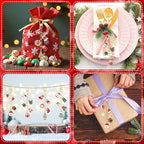 AUGSUN 189Pcs Christmas Keychain Making Kit, Charm Making Crafts Including 60 Christmas Charms 12 Keychain Clips Hooks 15 Extender Chains 100 Jump Ring and Jewelry Plier for Holiday Gifts - style: Christmas