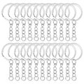 10Pcs Keychain Key Ring with Chain Bulk Split Key Chain,1.1 Inch Key Chains Parts with Open Jump Ring Connector for Jewelry Making Crafts (White K) - color: 10Pcs White K