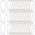1 Box 120Pcs Kidney Wire Earring Hooks Silver Ear Wires Stainless Steel Drop Long U Shaped Hoop Earwires Teardrop Dangle Earring Findings for Jewelry Making Supplies DIY Craft Women Beginner - size: 25x12x2.5mm