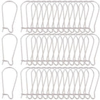 1 Box 120Pcs Kidney Wire Earring Hooks Silver Ear Wires Stainless Steel Drop Long U Shaped Hoop Earwires Teardrop Dangle Earring Findings for Jewelry Making Supplies DIY Craft Women Beginner - size: 25x12x2.5mm