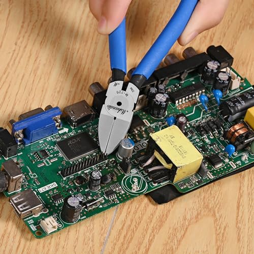 Wire Cutters Flush Cutters for Jewelry Making, Ultra-Sharp Side Cutters, CR-V Diagonal Cutters for Crafting, Flush Cut Pliers for Soft Copper Wire, Floral, Circuit Board (6" 10Pack) - size: 6" 10Pack