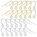 600Pcs French Earring Hooks Stainless Steel Earring Hooks 12×21MM Hypoallergenic Fish Hook Ear Wires for DIY Jewelry Making Finding -（Color:Golden and Silver）