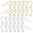 600Pcs French Earring Hooks Stainless Steel Earring Hooks 12×21MM Hypoallergenic Fish Hook Ear Wires for DIY Jewelry Making Finding -（Color:Golden and Silver）