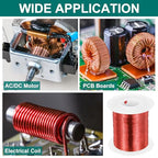 MECCANIXITY 36 AWG Magnet Wire, 36 Gauge Enameled Copper Wire, 1 Lb Magnetic Coil Wire for Transformer, Motor, Electric, 155C(311F) - size: 36 AWG