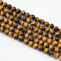 Tiger Eye Natural Gemstone Loose Beads 12mm Crystal Energy Stone Healing Power for Jewelry Making - color: Yellow Tiger Eye, size: 12mm