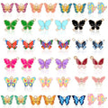 MARFOREVER 40Pcs/20 Pairs Butterfly Charms, Mixed Butterflies Charms for Jewelry Making, Assorted Enamel Butterfly Charm Pendants for Necklace Earring Bracelet Crafting - style: Butterfly