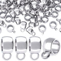 Joez Wonderful Links Bail Beads, Hypoallergenic Alloy Column Spacer Beads - color: 100 Silver