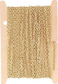 THREENEST 16.4-Feet Width 2.4mm Stainless Steel Gold Cable Chains, 18K Gold PVD Welded Permanent Craft Chains for Necklace Bracelet Earring Jewelry Making - color: 18K Gold, size: Cable Chains(Width 2.4mm)