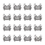Fashewelry 20Pcs Antique Silver Crab Spacer Beads 12.5x15.5mm Tibetan Metal Sea Life Animal Ocean Creatures Charm Beads Hole: 1.4mm - color: Antique Silver Crab