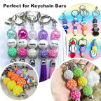 50Pcs Rhinestone Beads for Pens, 20mm Resin Rhinestone & Snowflake and 16mm Sequin Beads, Round Sparkly Chunky Bubblegum Bead Set for DIY Beadable Pens Keychain Necklace Bracelet Jewelry - color: 3-in-1 Set