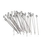 Pandahall 100pcs 22 Gauge Stainless Steel Open Eyepins 2 Inch (50mm) Eye Pins for DIY Jewelry Making