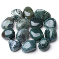 MAIBAOTA Moss Agate Crystals Bulk Tumbled Polished Natural Gemstones for Vase - color: Green-moss Agate Stone, size: 100 g