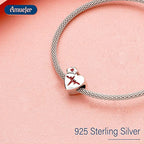 S925 Bead Dangle Charms for Bracelets Necklaces, Compatible with Pandora - style: Nurse Heart Charm Heartbeating