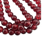 DandS ltd Crackle Lampwork Glass Beads for Jewelry Making, Ruby Red, Vibrant DIY Bracelets, Necklaces, Earrings, Beading Supplies & Craft Kits for Handmade Jewelry, 80pcs 0.39 inch (10mm), #J279-10 - color: Ruby Red