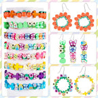 SEPGLITTER Easter Polymer Clay Beads,300pcs Bunny Flowers Carrots Eggs Butterflies Mixed Spacer Beads for Spring Easter Jewelry Making DIY Bracelet Necklace Accessories Craft Party Supplies - color: Multi