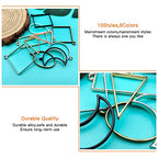 Oubaka 60Pcs Open Back Bezels Pendants,10 Styles Hollow Frame Pendants Casting Frame Pendant Open Back Bezel Pendant for Jewelry Findings,Earrings,Necklace,Bracelet,DIY Crafts(6 Colors) - color: 6 Colors;6 Styles