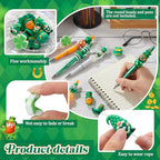 Watersay 12 Pcs 3D Silicone Focal Beads Pens Beads Bulk for Keychain DIY Crafts Necklace Bracelet Phone Chain Charms Jewelry Making (St. Patrick's Day) - style: St. Patrick's Day